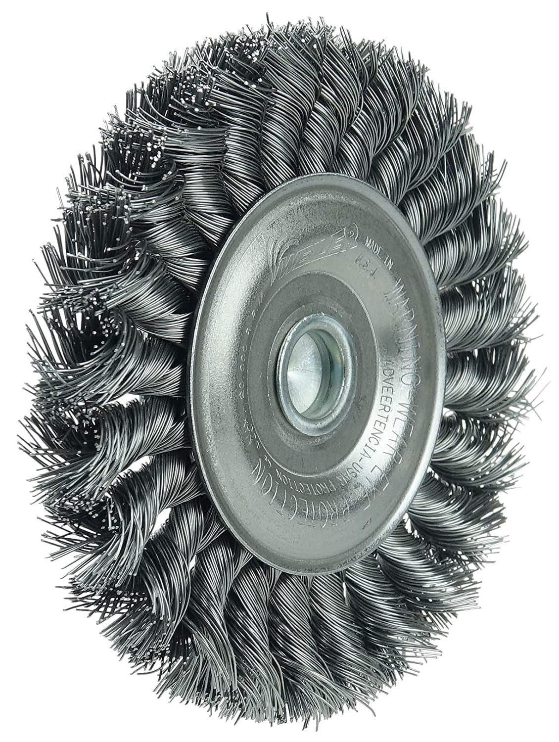 in Knot Wheel, 17687 Weiler Fill, .014" Steel Made 4" Wire Stem-Mounted USA 1/4" the Stem,
