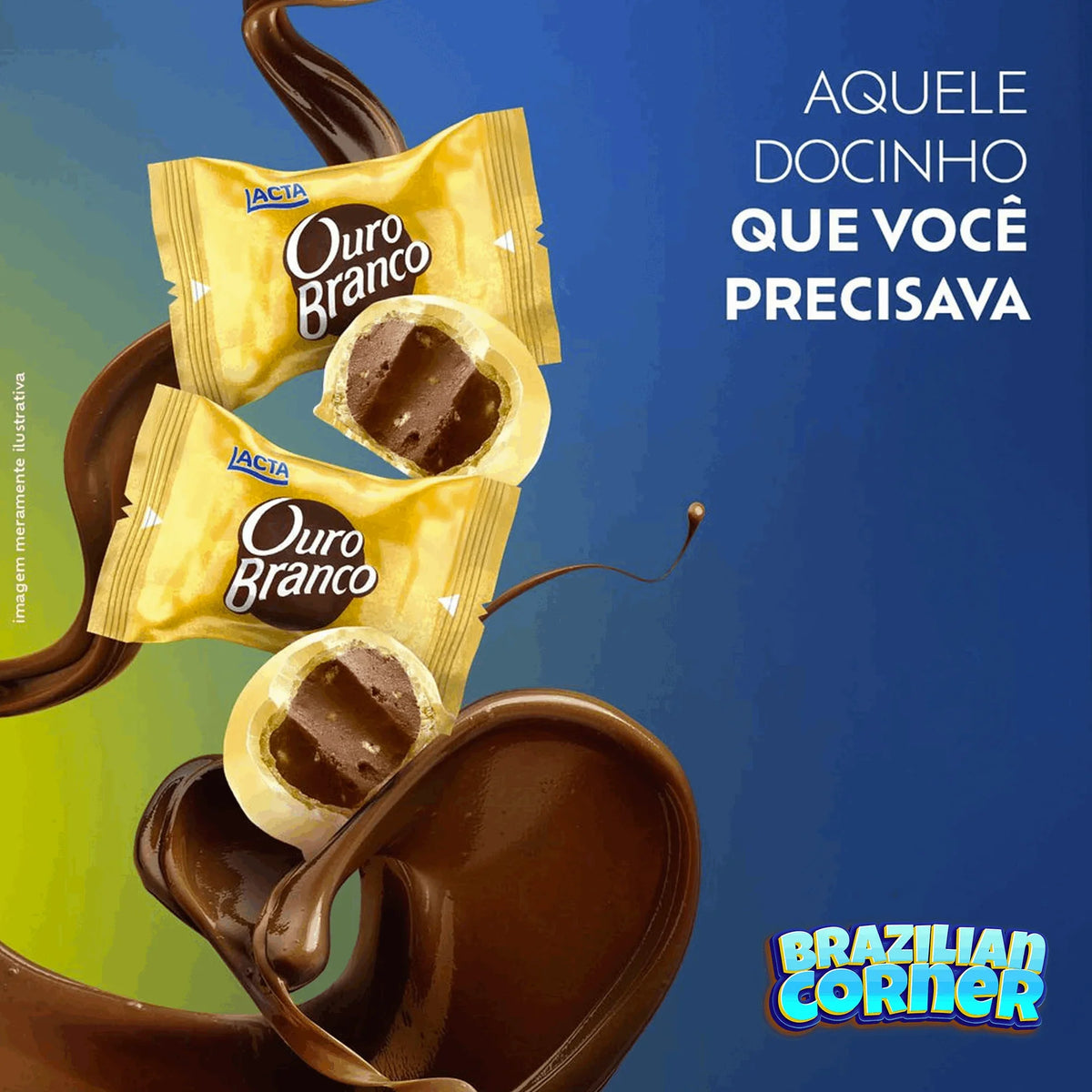'+ Ouro Lacta Branco 1Kg - Bundle Corner 1kg Sonho De Valsa Bombom Brazilian