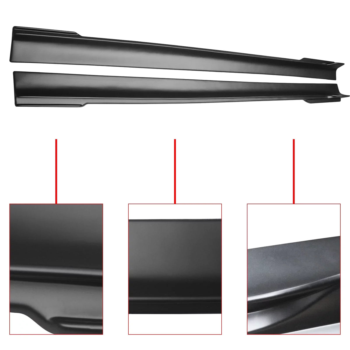Matte Skrits for NINTE Rocker 2011-2023 Panel Extension 300 Black 2PCS Side Chrysler