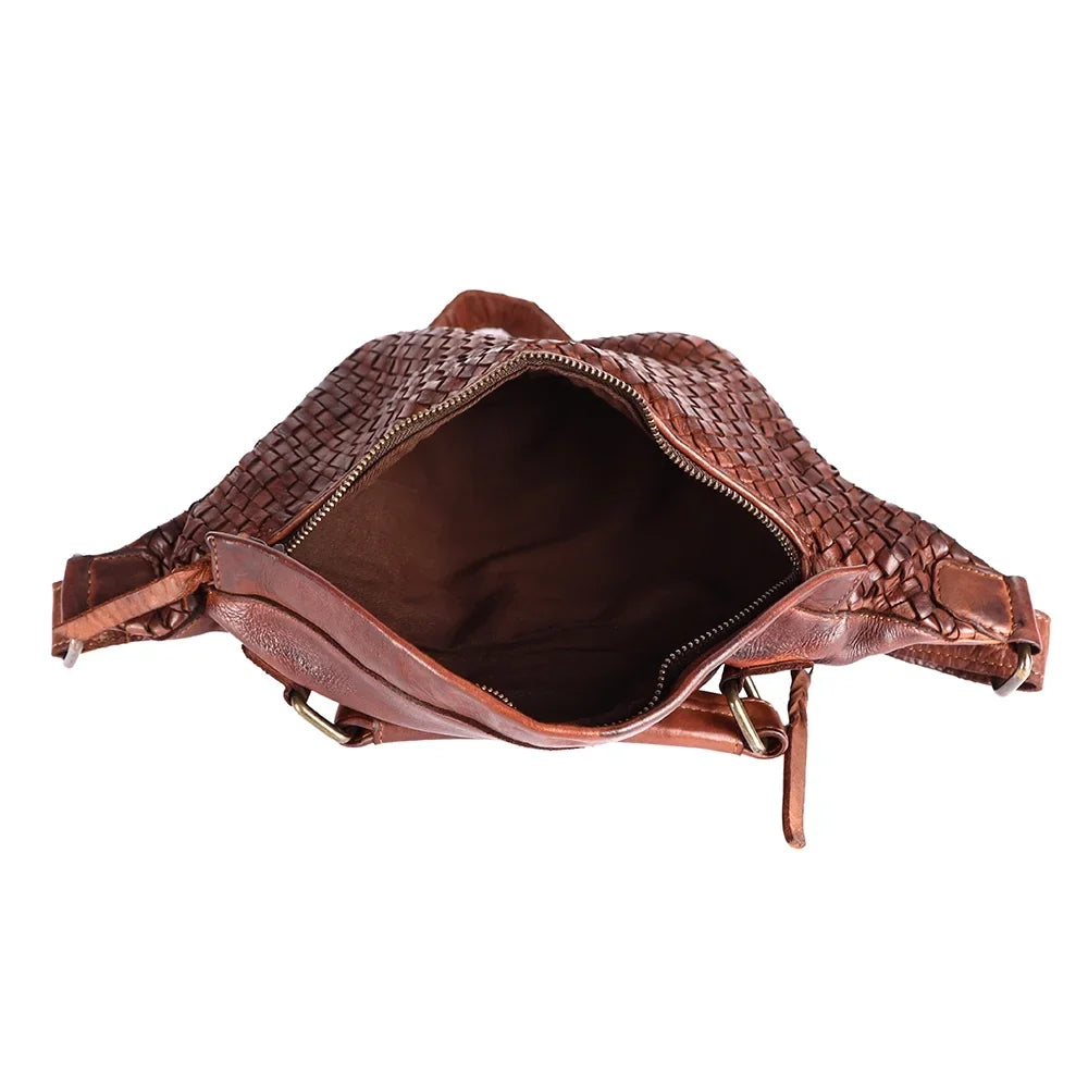 Fanny Handbag Leather Vintage Women Mind Never Cowhide Purse Bag Western Pack Handmade NM Genuine Nmbgm148E
