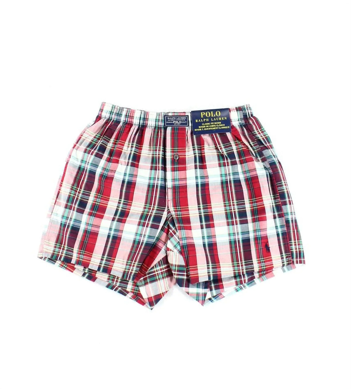 NEW Plaid dimension Ralph Lauren Polo Boxer Underwear Mens Small S Red