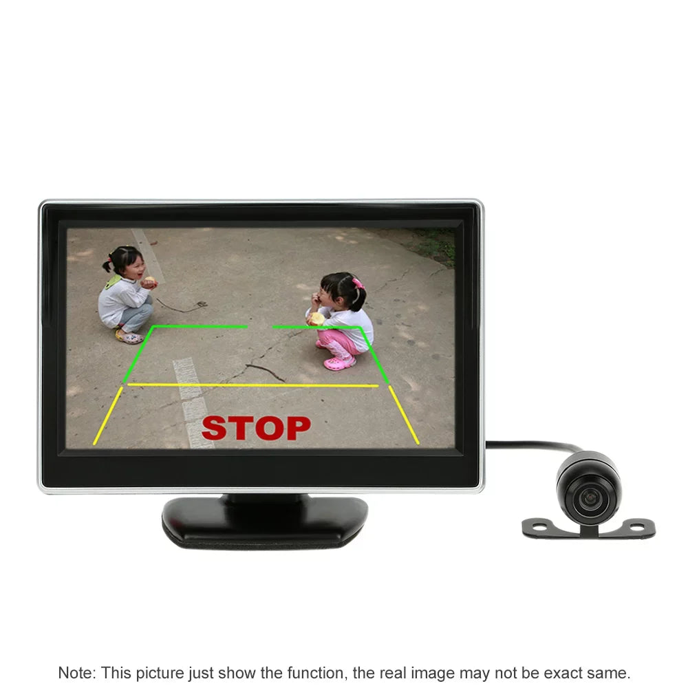 View System Rear Parking Camera Display TFT CACAGOO + Car LCD Reverse HD Inch Backup Monitor 5
