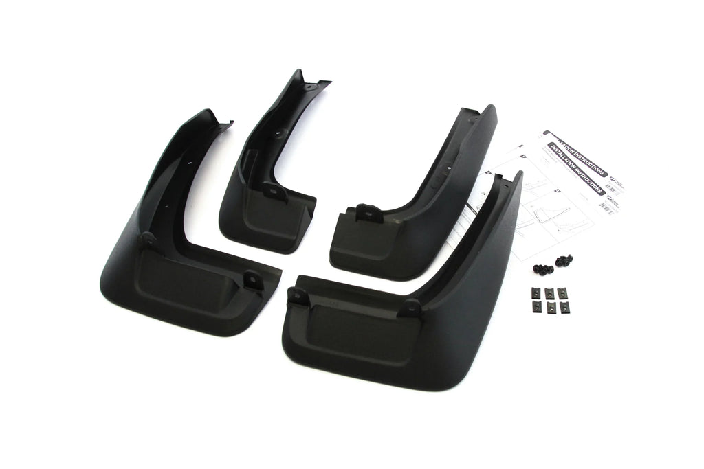 '- Rear Compatible & Mud PT34548140 Gas Models Hybrid Red and Hound Full with PT345-48140 Front Flaps Highlander 4pc 2014-2019 Auto Molded 2WD Set