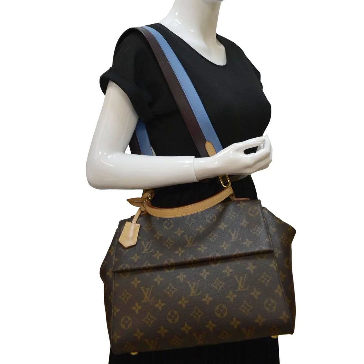 Cluny Monogram Shoulder Canvas Pre-owned Brown MM Bag