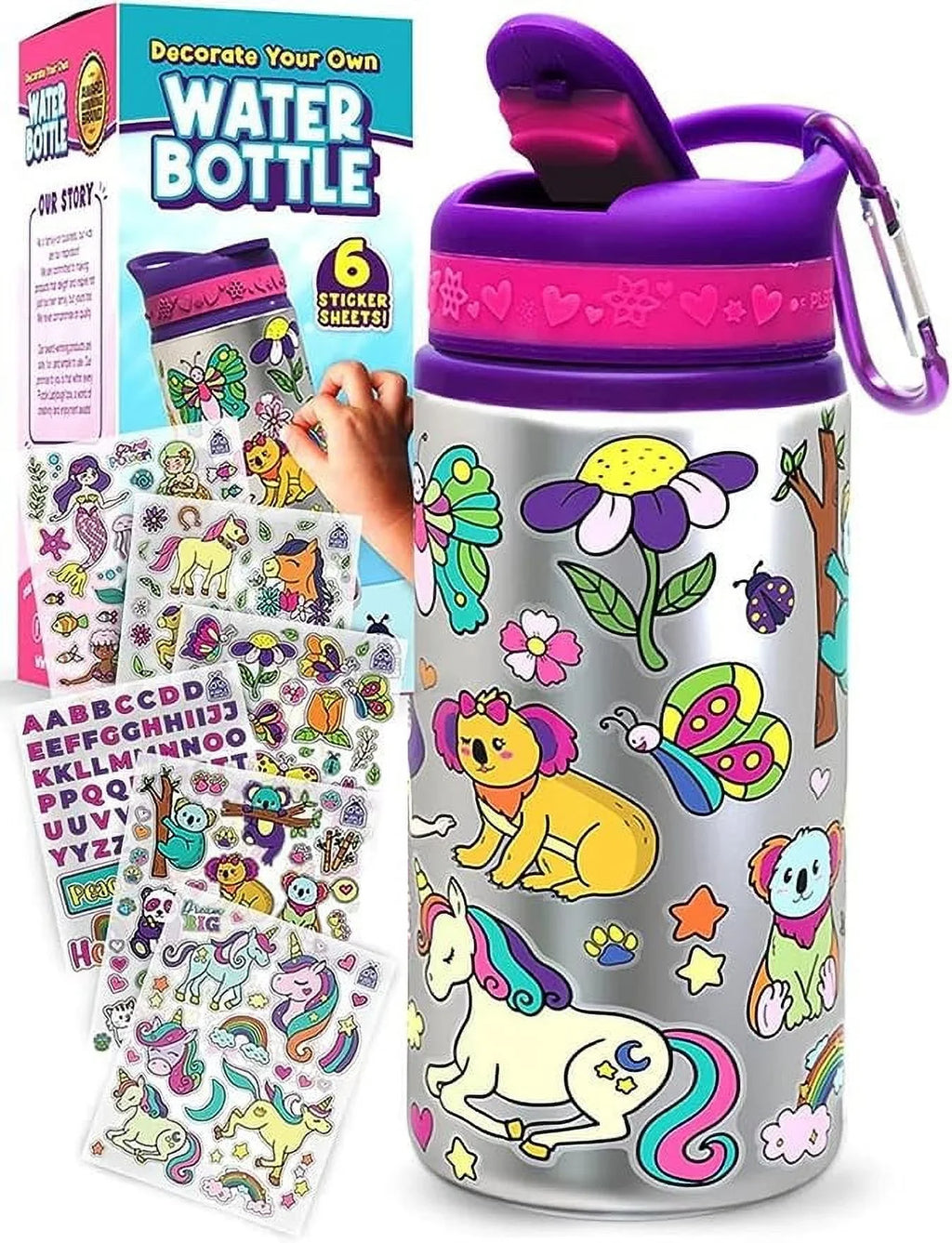 Own Little 6 + Ages Girls for Kids Your Cool Bottle Year Girl, 6 Gifts 6-8, liquid DIY Fun Crafts Birthday LADYBUG Kits PURPLE for - Arts and - Old for Age Gift Girl Decorate