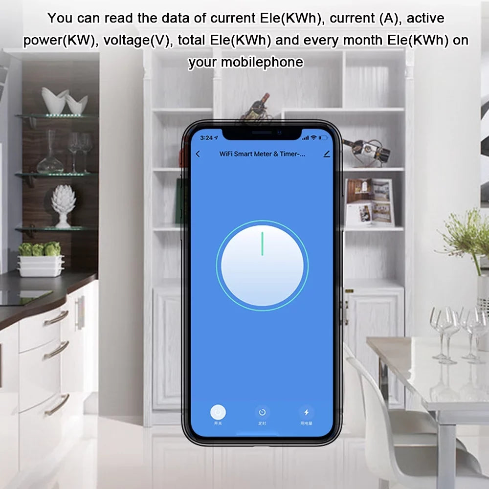 No Meter APP Intelligent Remotes Meter Meter Control Walmeck Energy Manual Meter Home Meter Home Electric Mobilephone Need Electric Reading WiFi Intelligent Electric Intelligent Timer