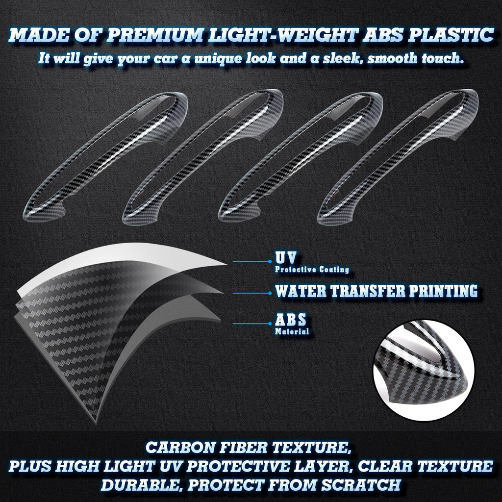 Exterior Series Fiber Handle Xotic Surround 5 Cover 1 with (4 trims, 2018-up Carbon Door pieces) Set design, Tech Compatible G30