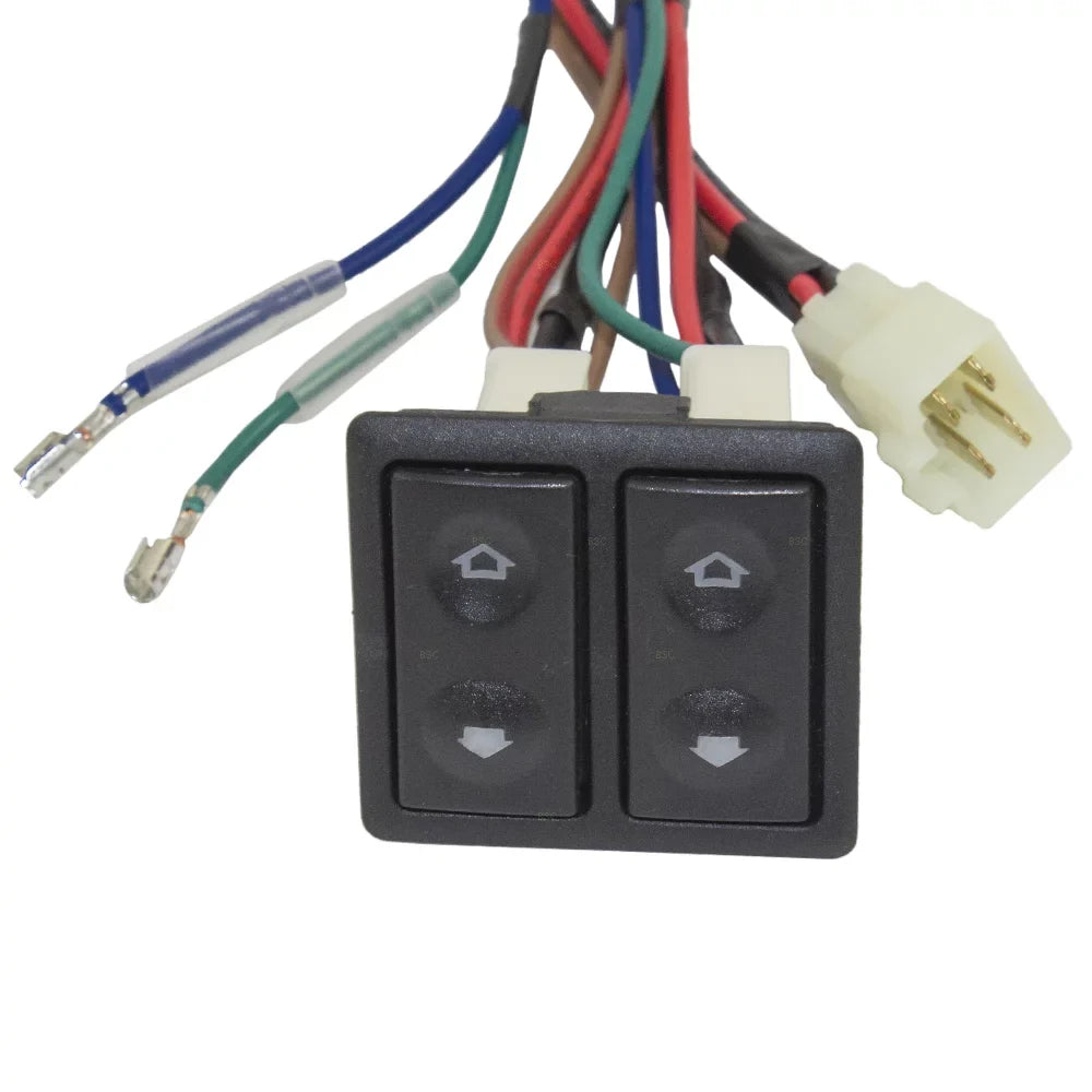 Pickup Compatible Bezels, Car Brock & with with Rocker Replacement 2-Door Design Power Switch Switch Truck Window Van SUV Kit Harness Universal Wiring