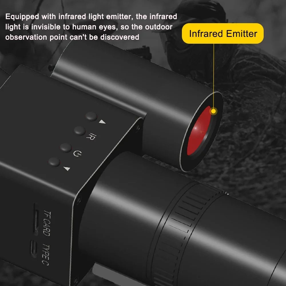 Video Portable Handheld PC Photo Tomshoo Night Sight Travellin Support Taking with exterior 8-24X Use Telescopic Huntings 1.5X for Sports Magnify Display 320*320 Function and Connection 1.54inch Day