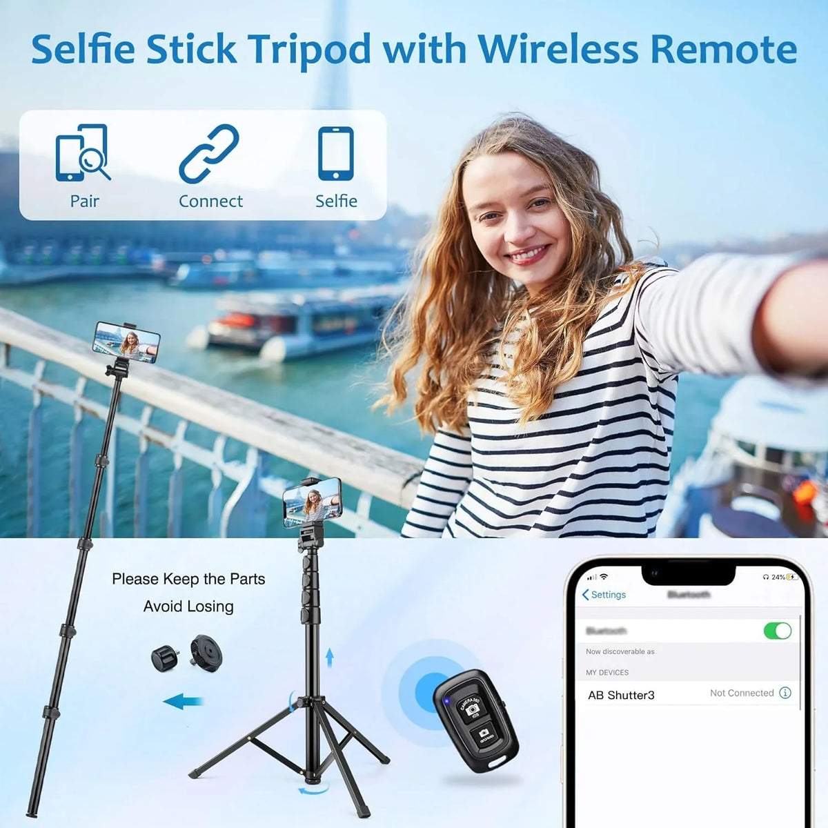 Phone Remote 13" Adjustable and Phone Cell Gooseneck, 80" with with Stand Phone Tripod Tall Tripod Tripod, Holder,