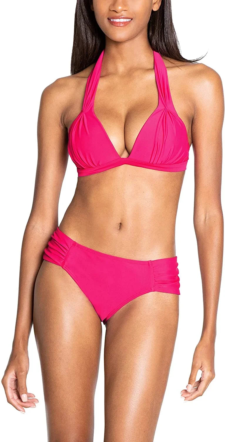 Halter Top, Pleated FREESIA US Roy Rachel X-Small Bikini Swim