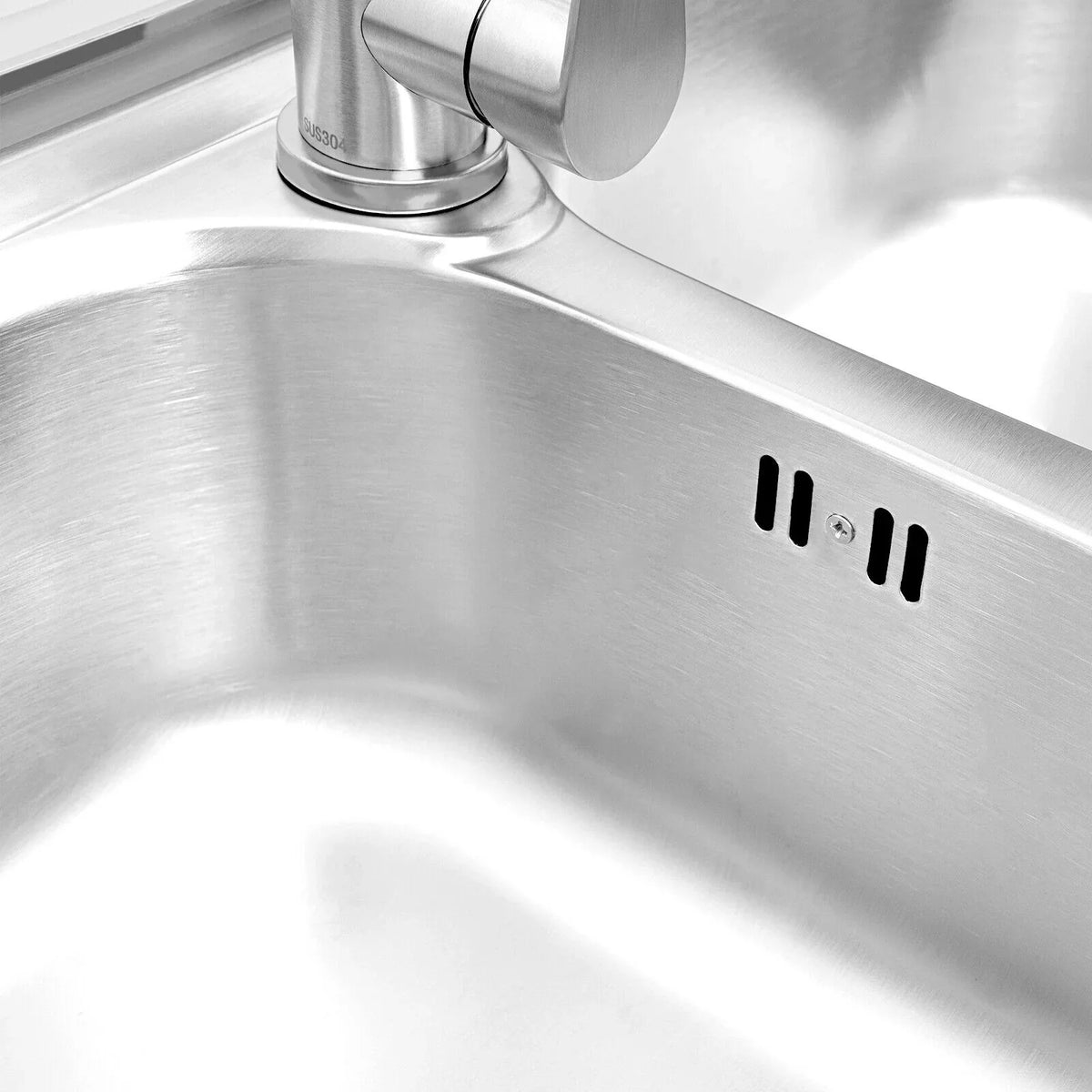 Stainless Utility w/Faucet Bowls Catering Kitchen Catering +Shelf Drainboard Bowl Bowl Sink 2 Prep Sink Kitchen 2 Prep Catering Sink 304 w/ Bowls Home Table Commercial Table Prep Steel Kitchen