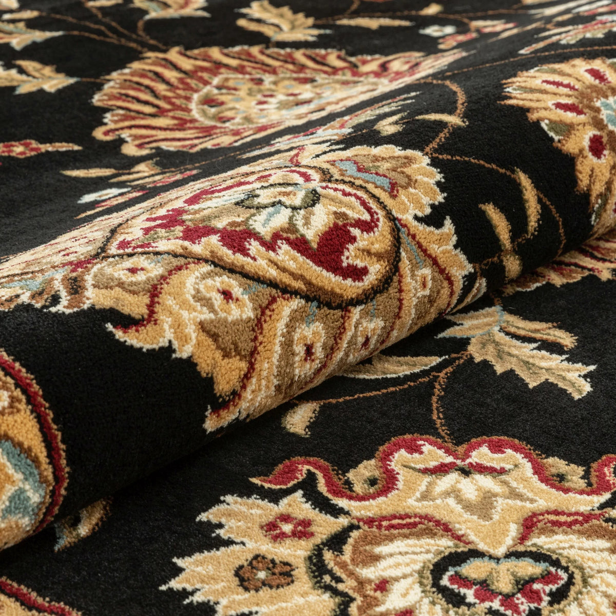 Abbasi 10'6" 7'10" Rug Well Black x Woven Area Timeless Oriental Persian