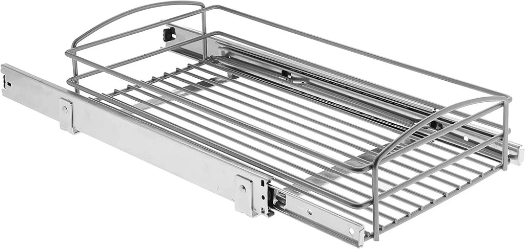 x 20 in. 12 D H Basket in. x Knape W Silver Multi-Use in Pull-Out RS-MUB-11-FN 5 Cabinet Organizer & Vogt in.