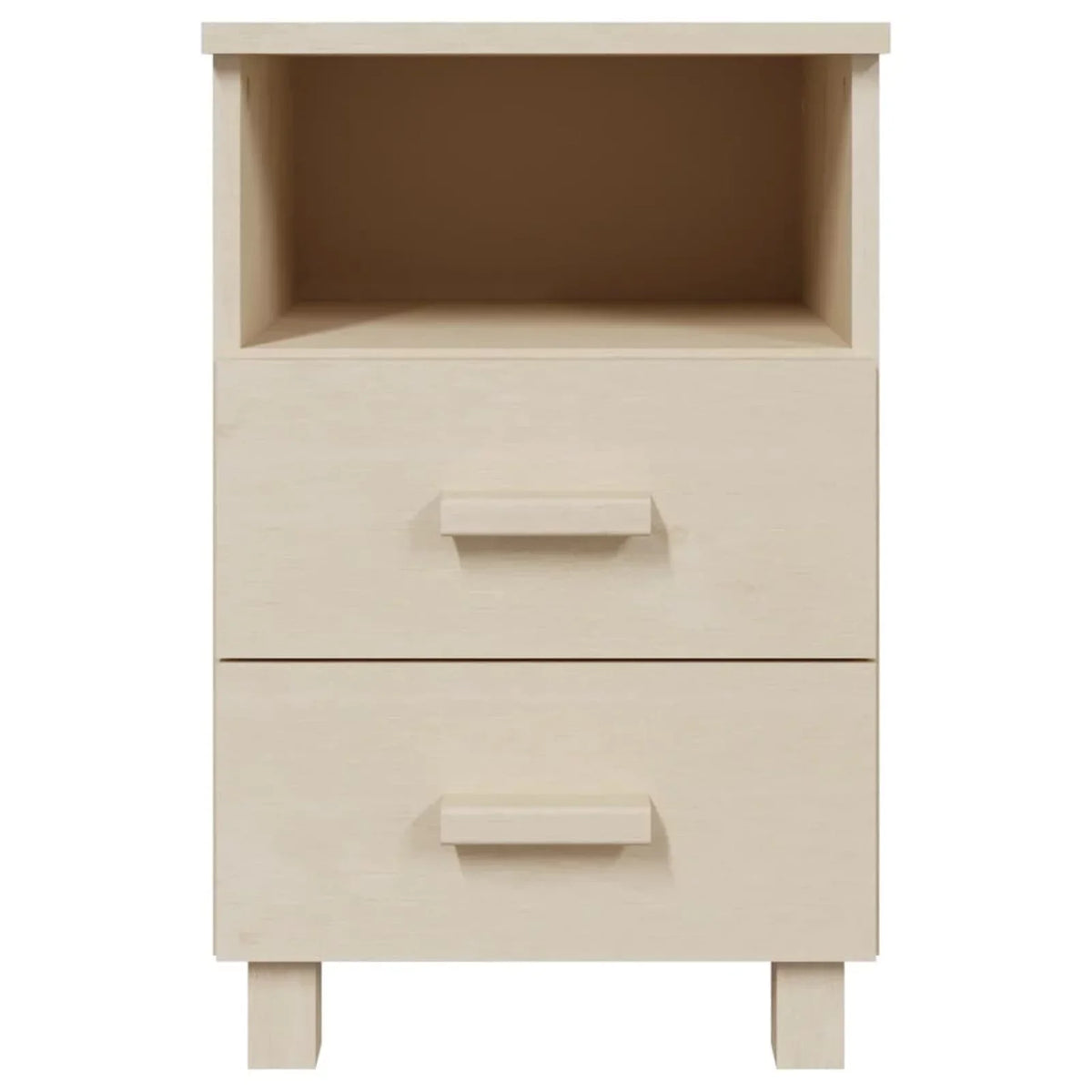 Cabinet Honey HAMAR Wood Solid Bedside Brown Htovila 15.7"x13.8"x24.4" Pine