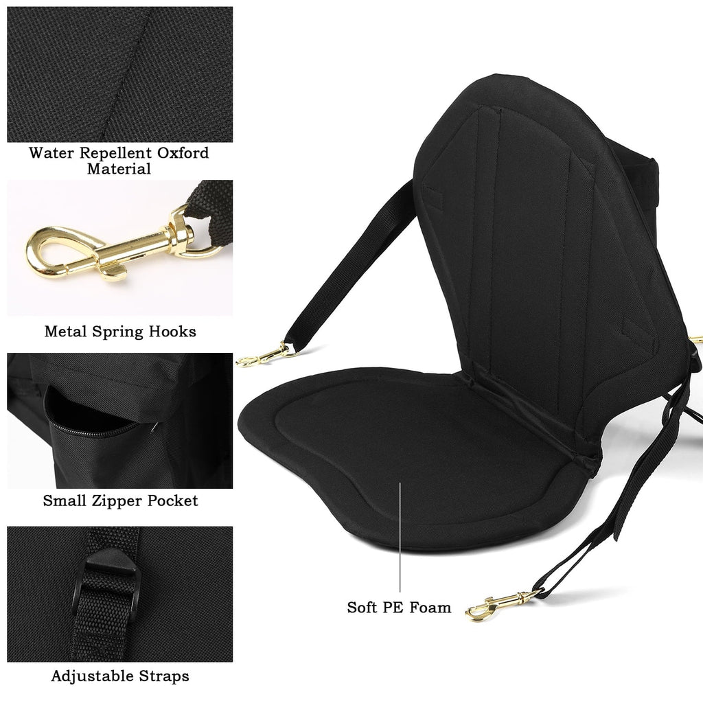 Watersports High liquid Boats Cushioned Seat Pad Canoe Seat Children Kids Back Kayak for Repellent Seat with Back Lixada Support