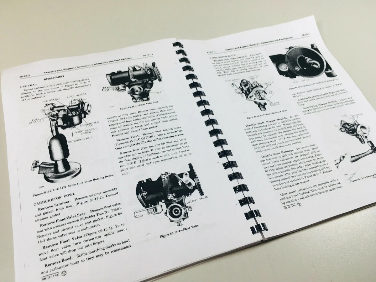Sm-2000 General Deere Engines John Service Tractors & For Manual