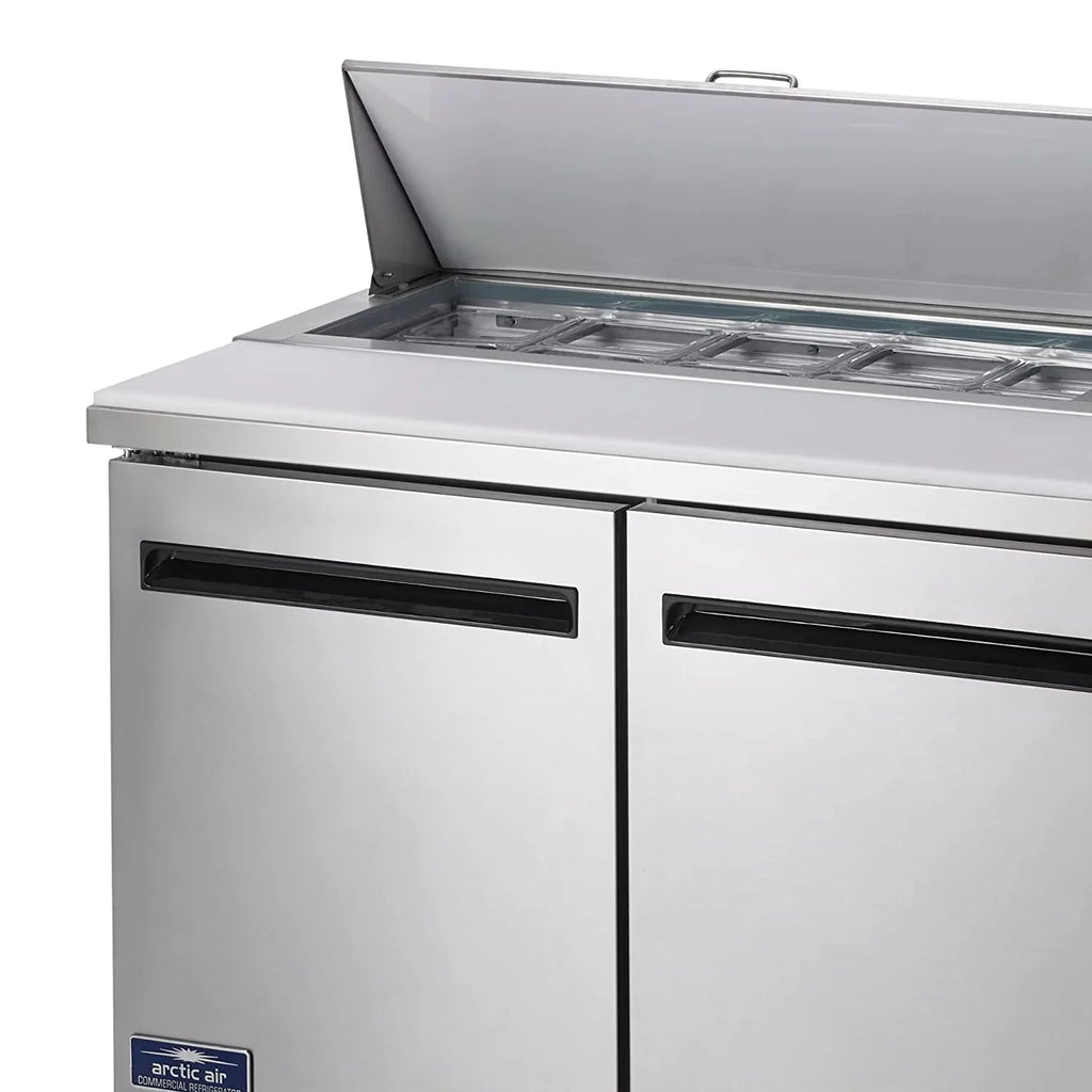 115v Prep Arctic 71.5-Inch AST72R Refrigerated 3-Door Table, Sandwich/Salad Air