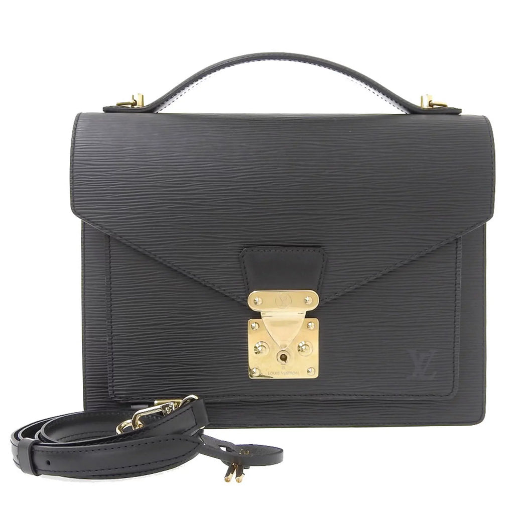 M52122 Authenticated Used Bag Epi 2WAY Monceau Noir