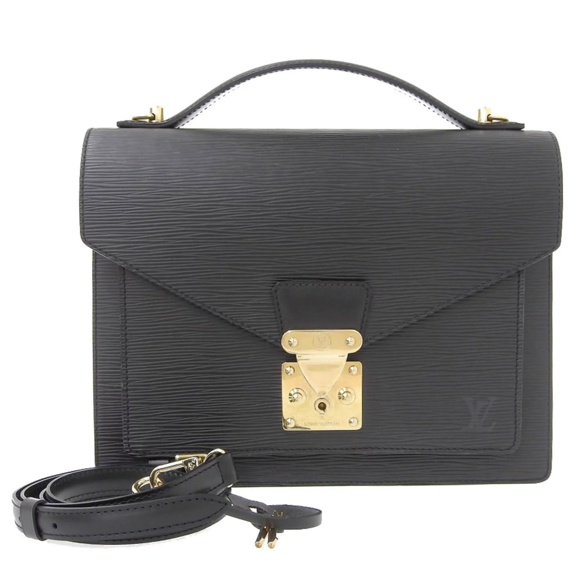 M52122 Authenticated Used Bag Epi 2WAY Monceau Noir
