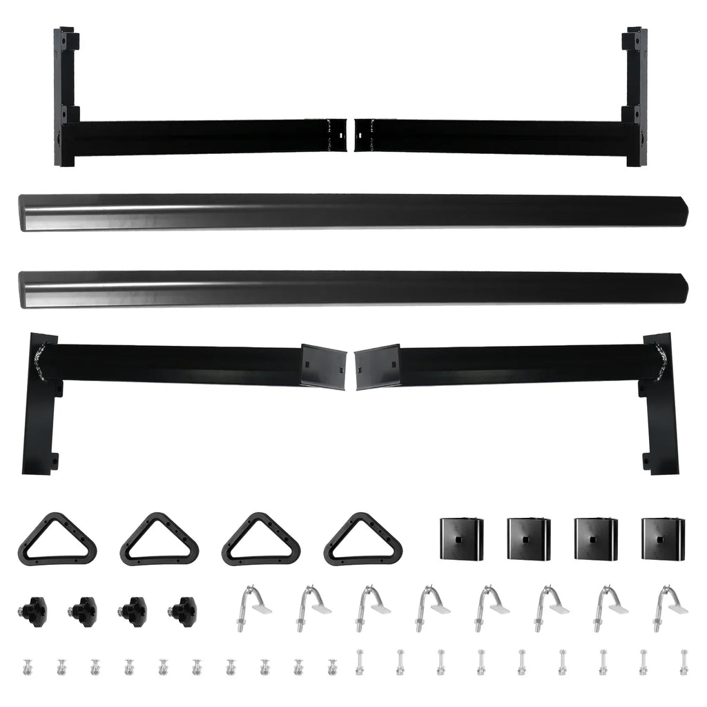 Cargo Required) Aluminum for Black Truck Surfboard Universal 1,000lbs Racks Racks, Capacity Bed Lumber Ladder Ladder Pickup (No-Drilling Kayak BoardRoad Truck