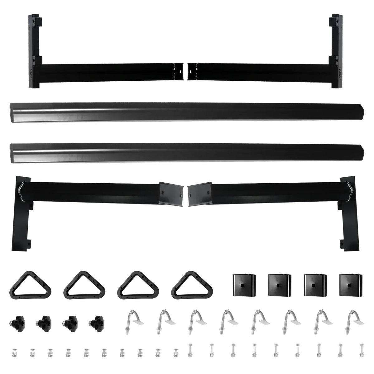 Cargo Required) Aluminum for Black Truck Surfboard Universal 1,000lbs Racks Racks, Capacity Bed Lumber Ladder Ladder Pickup (No-Drilling Kayak BoardRoad Truck
