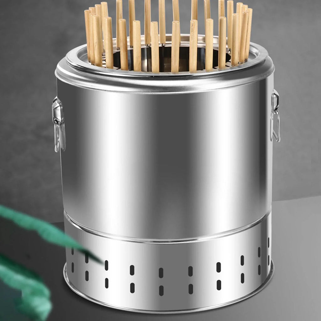 Garden Cooking Large Barbecue Bucket Space Grill Beach Furnace Smokeless for Steel Parties Stainless Tailgate Grill