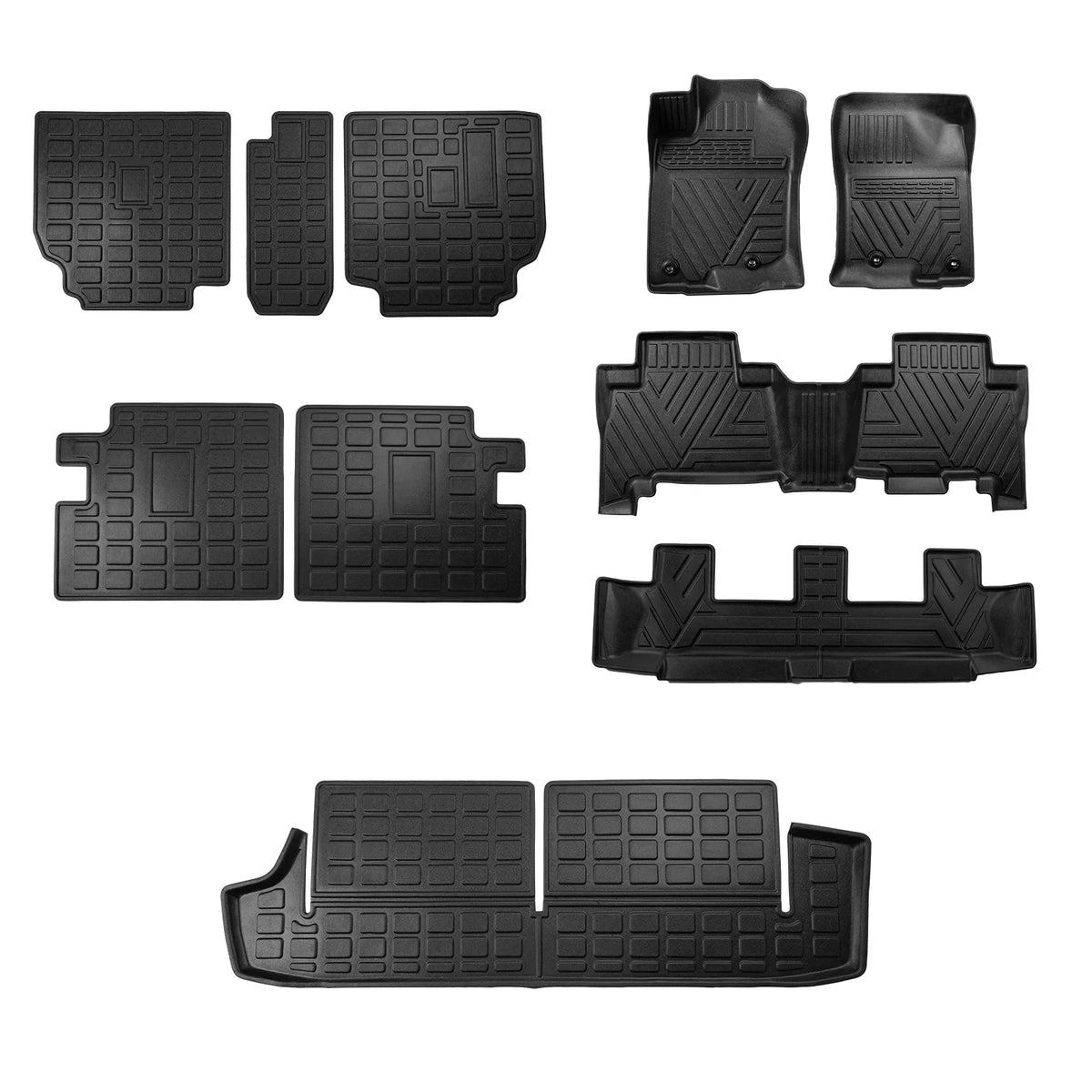 Cargo 4Runner Accessories 7 Floor Cargo Trunk 2013-2023 Mats Mat Seats Mat Liner Fit