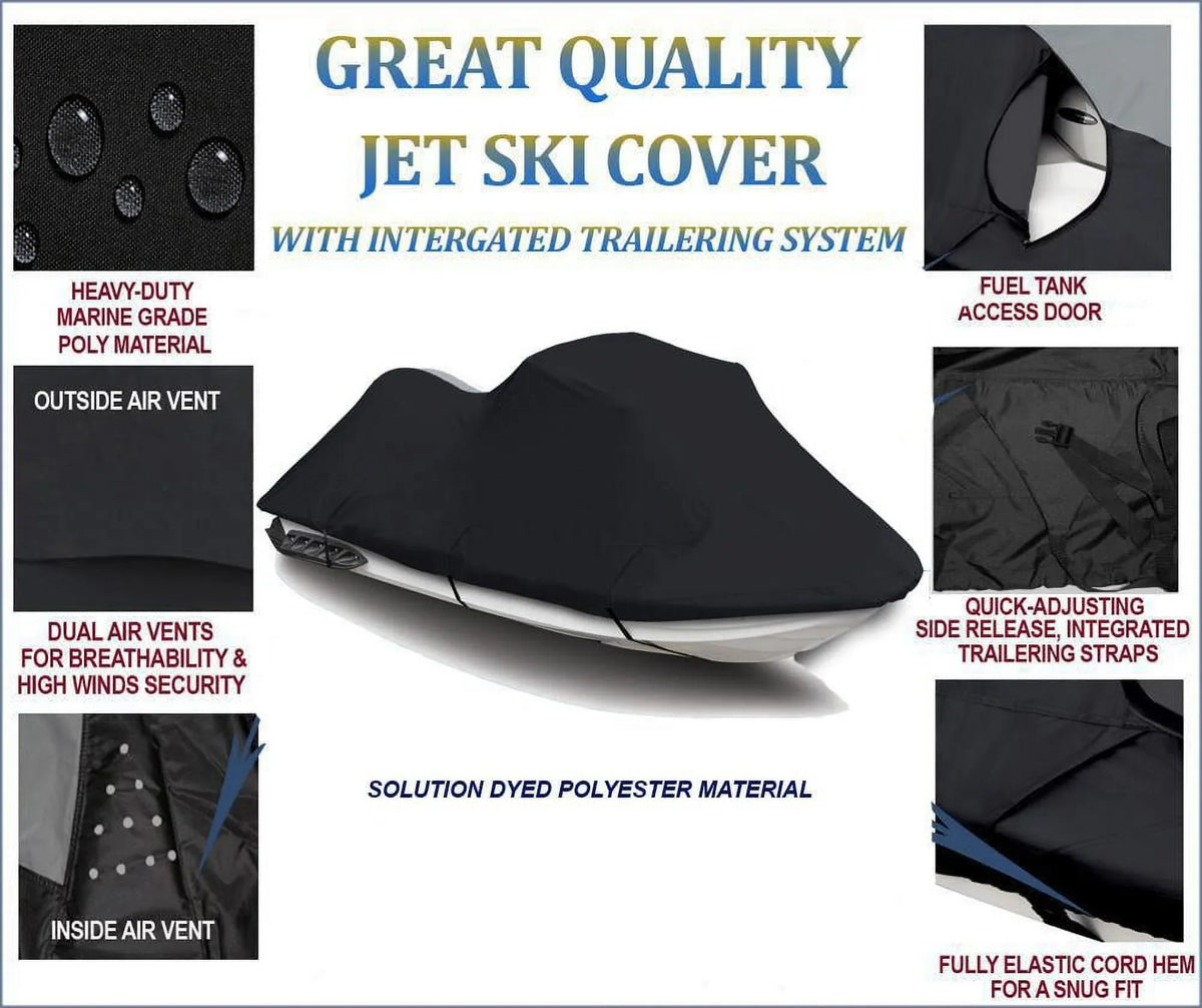 Cover 2001 JetSki Polaris Cover Virage 2002 BLACK Ski Compatible 600 TXi for DENIER Jet