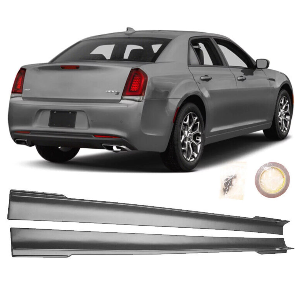 Matte Skrits for NINTE Rocker 2011-2023 Panel Extension 300 Black 2PCS Side Chrysler