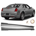 Matte Skrits for NINTE Rocker 2011-2023 Panel Extension 300 Black 2PCS Side Chrysler
