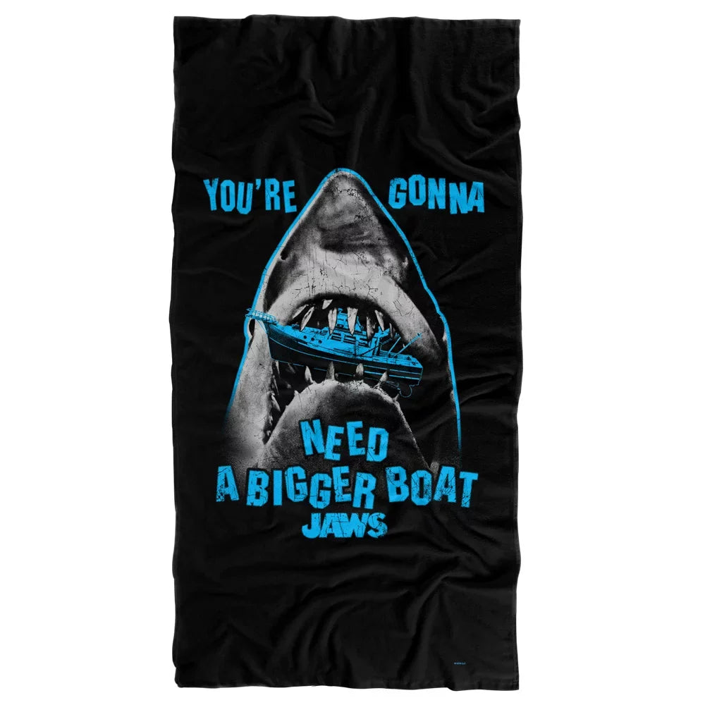 Towel Jaws, Boat 30"x60" Beach in Mouth