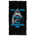 Towel Jaws, Boat 30"x60" Beach in Mouth