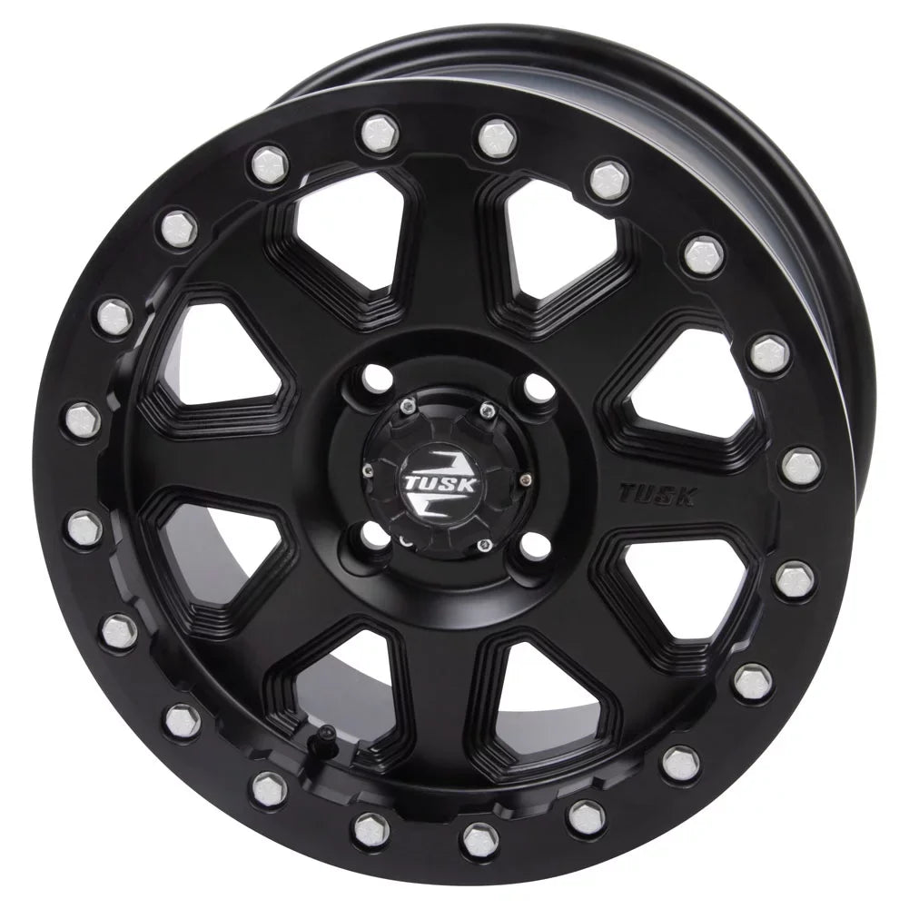 For 2022 5.0 Beadlock + Edition EPS 14x7 4/110 2.0 Ranch VI Tusk Viking Yamaha Black Wheel Matte Uinta