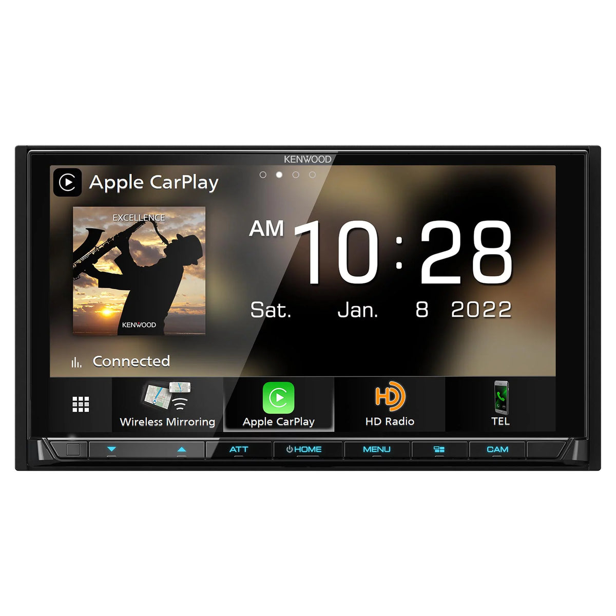 License Kenwood with Camera Multi-Angle CMOS-320LP View eXcelon Receiver with Mounting Bluetooth Rear DMX958XR Plate MultiMedia