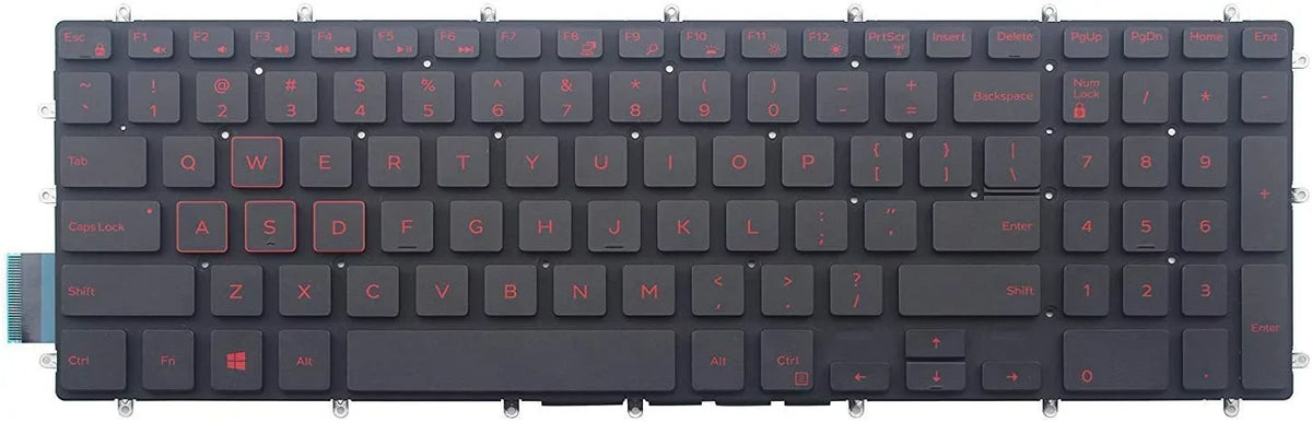 Backlight for (Without New Red 15 7588 Backlit Keyboard 17 G5 palmrest) G3 15 5590 5587 3579 3590 15 15 7590 G5 Light G3 G3 3779 7790 English G7 15 Replacement Font Laptop US G7