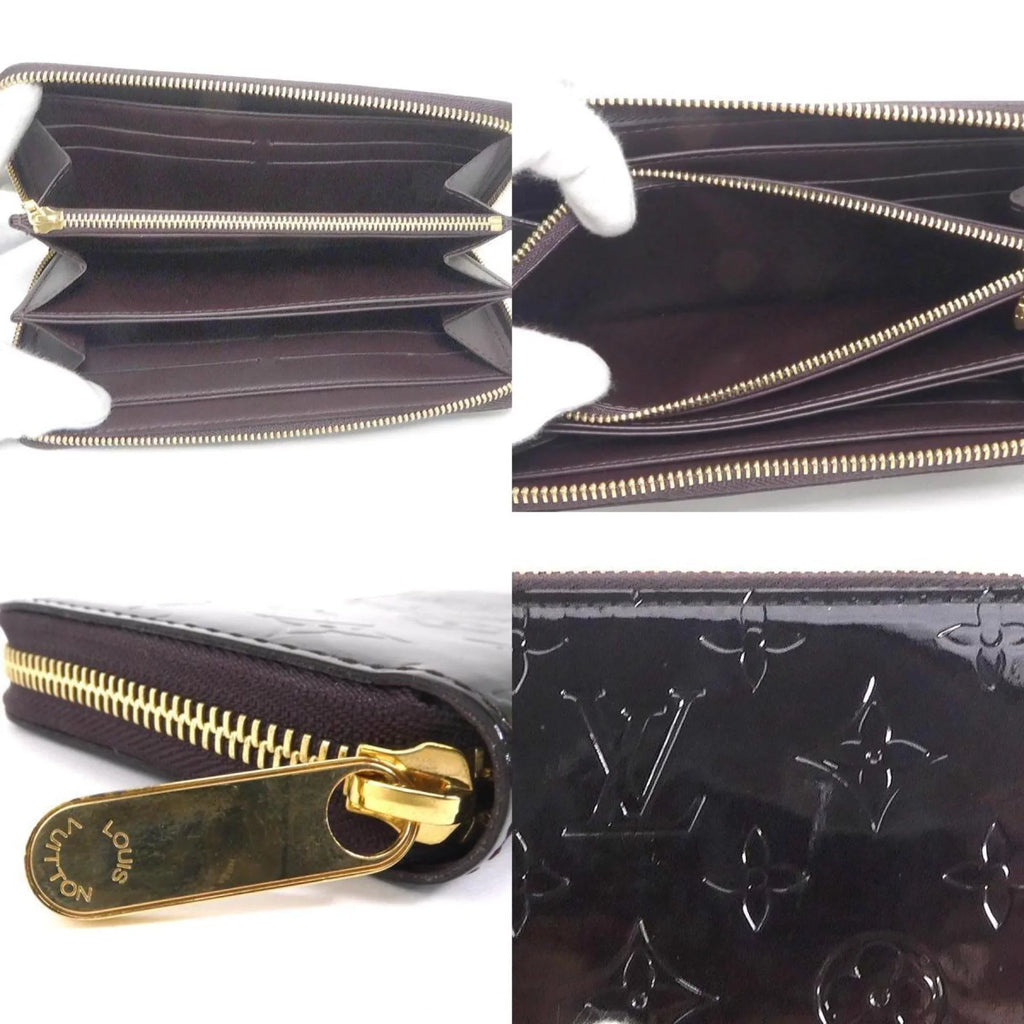 (Good) Pre-Owned M93522 Zipper Zippy Round Amaranto Verni Monogram Unisex Wallet Long