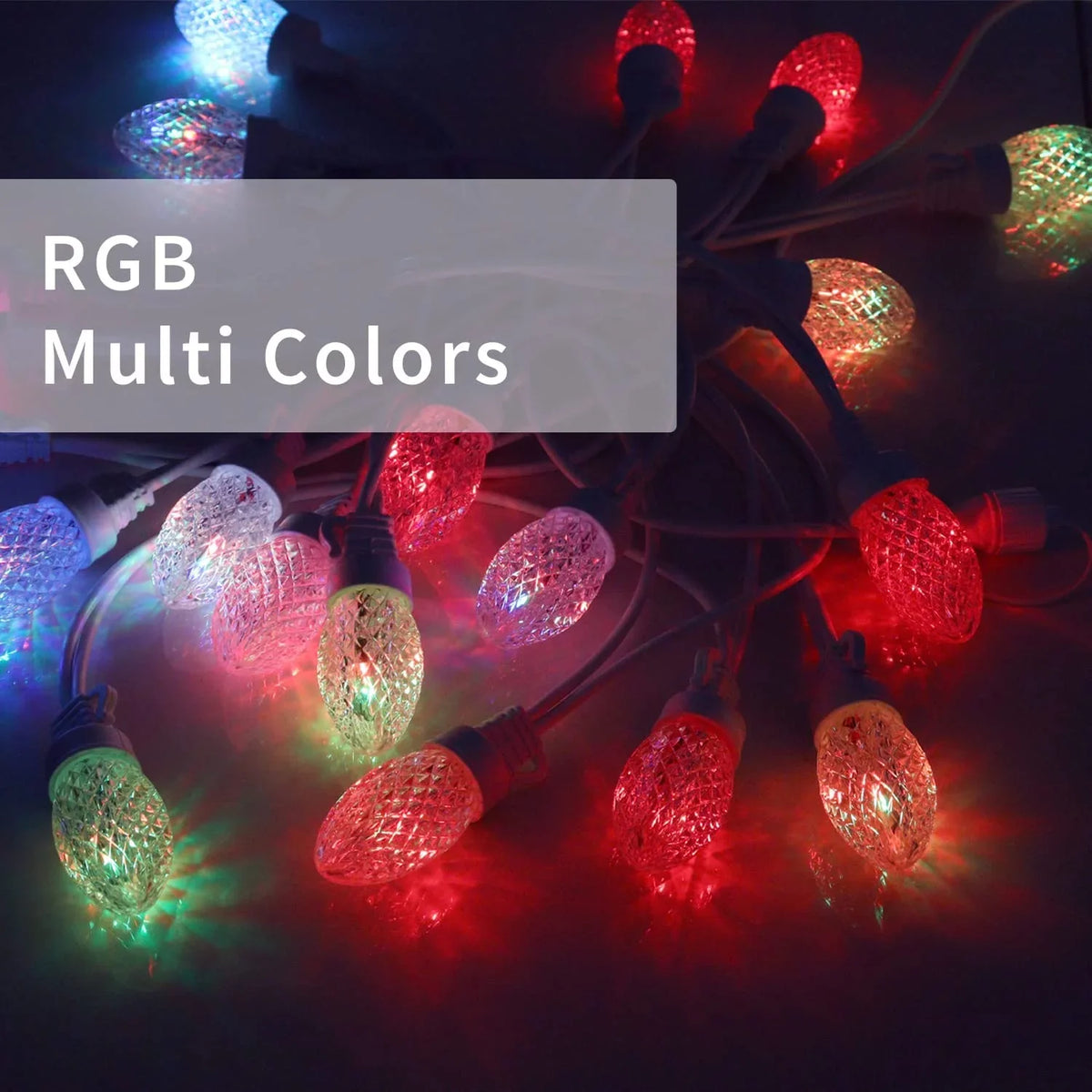 Christmas Light LED C9 exterior, String 20 Color 23ft Waterproof Bulbs Lights Changing Eva's Lights