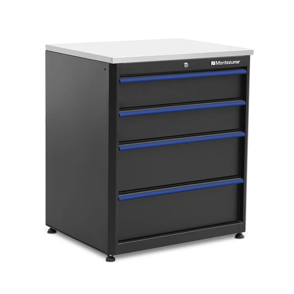 Tool Locking 24" Black System Storage Garage Workbench, 30.5 x Montezuma