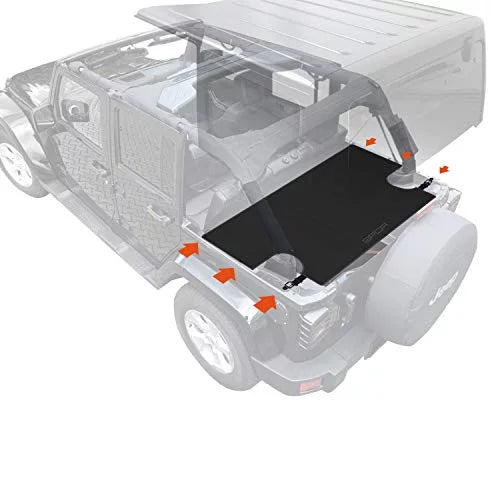 Unlimited JK models 4DR PLUS Sahara/ Sport/ for (UPGRADED) Wrangler Rubicon/ GPCA Cargo LITE Cover 2007-2018 Freedom