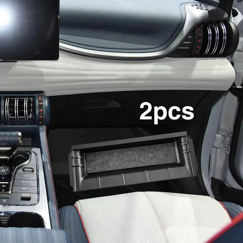 Box Accessories Interior Hidden under Car 2Pieces Storage Tray Hidden Seat Decoration