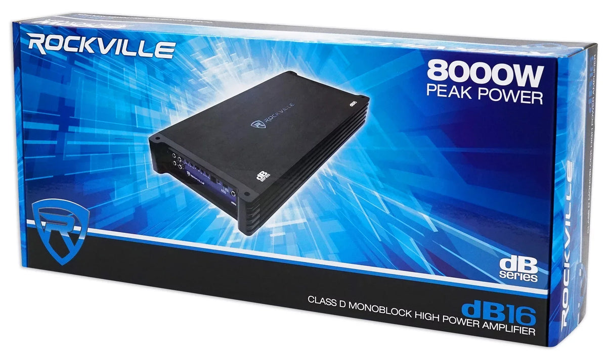 V3 Amplifier+Amp Sub 8000 Subwoofers+Sealed Kit Rockville Box+Mono 12" (2) Watt W12K9D2