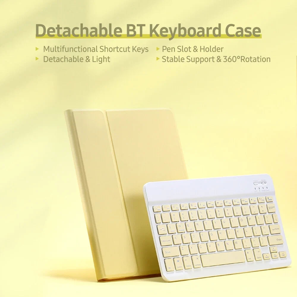 Compatible Case with Green 2020 10.5/ Elastic Slot iPad 10.5 Air3 iPad 2019/ BT Keyboard Pro Pen Detachable 10.2 with