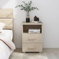 Cabinet Honey HAMAR Wood Solid Bedside Brown Htovila 15.7"x13.8"x24.4" Pine