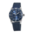 '- Blue Dial Watch AB2010161C1S1 42 Rubber mm Heritage Breitling Blue Men's Chronometer Superocean II