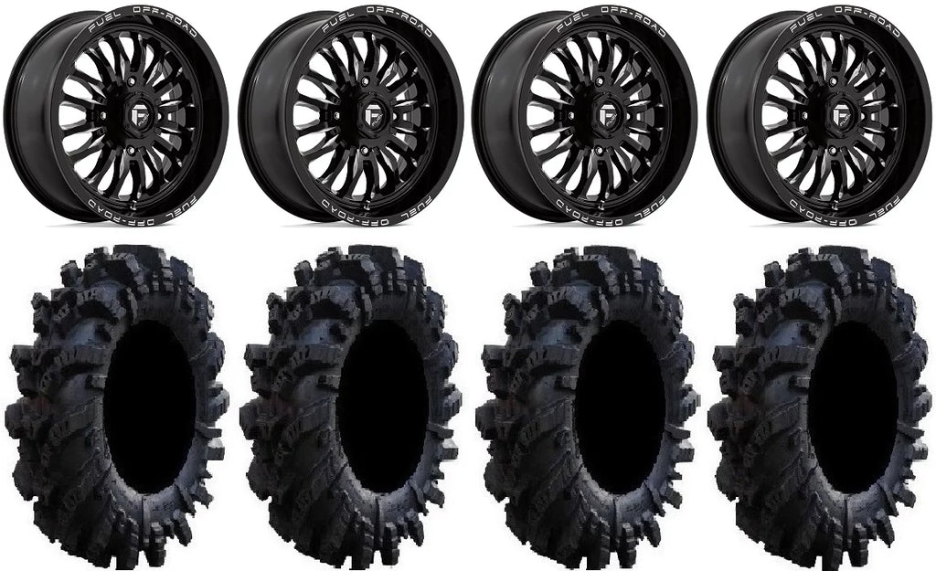 XP Black 18" Polaris Tires / 1000 Fuel XP PRO RZR Ranger XP Intimidator ARC 900/1000 Wheels 36" /