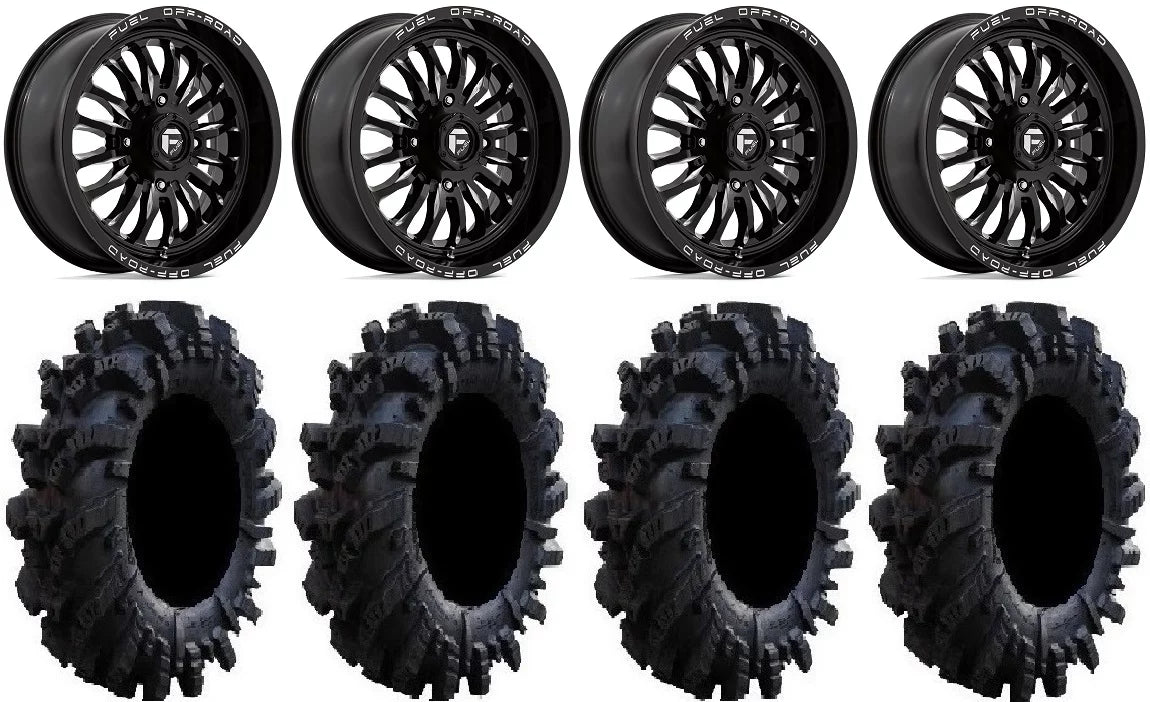 XP Black 18" Polaris Tires / 1000 Fuel XP PRO RZR Ranger XP Intimidator ARC 900/1000 Wheels 36" /