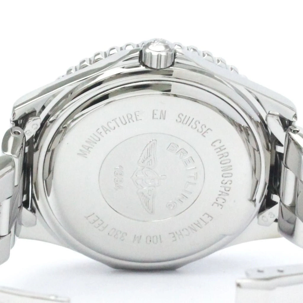 Quartz (Good) BREITLING Pre-Owned Steel BF563779 Polished Chronospace Watch A56012.1 Mens