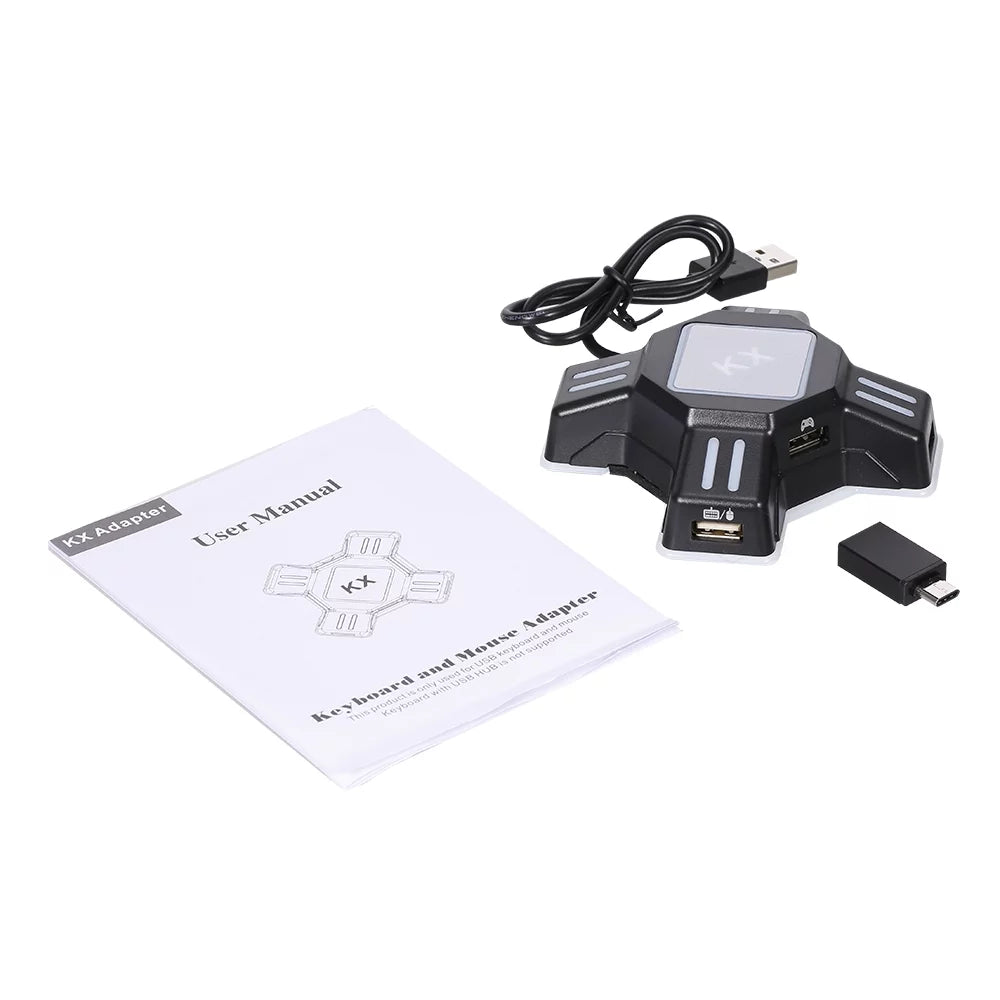 N Black Mouse and Replacement PS3 Gaming Plug USB / and KX Play Adapter Mobile Converter for Andoer Switch/Xbox Keyboard One/