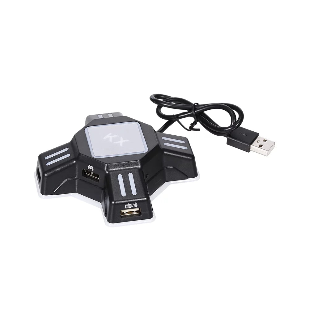 N Black Mouse and Replacement PS3 Gaming Plug USB / and KX Play Adapter Mobile Converter for Andoer Switch/Xbox Keyboard One/